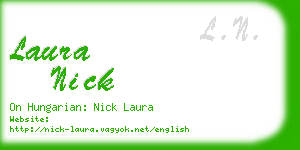 laura nick business card